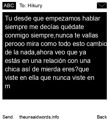 unsent message to Hikury