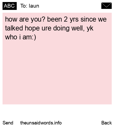 unsent message to laun