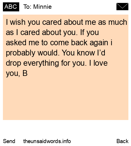 unsent message to Minnie