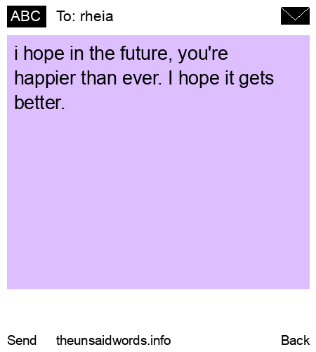unsent message to rheia