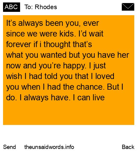unsent message to Rhodes