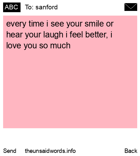 unsent message to sanford