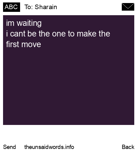 unsent message to Sharain 