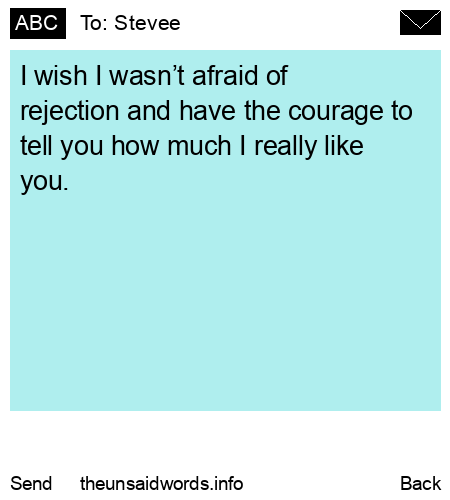unsent message to Stevee  