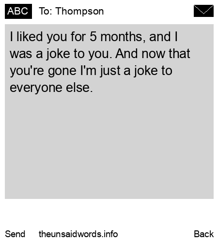 unsent message to Thompson