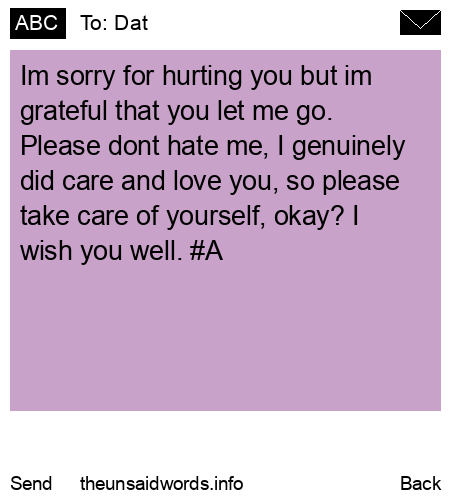 unsent message to Dat