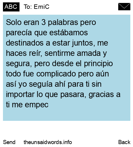 unsent message to EmiC