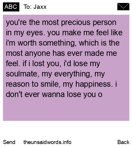 unsent message to Jaxx