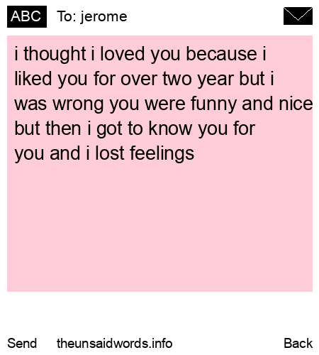 unsent message to jerome