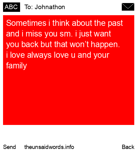 unsent message to Johnathon