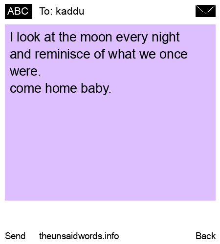 unsent message to kaddu