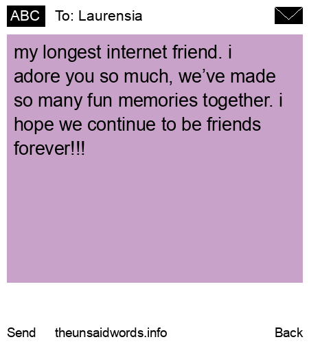 unsent message to Laurensia