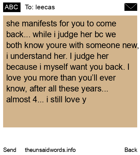 unsent message to leecas