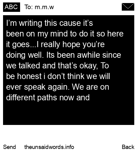 unsent message to m.m.w