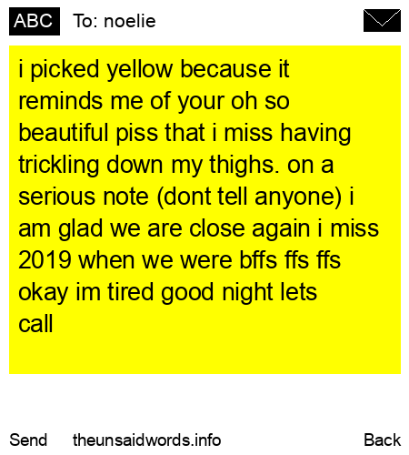 unsent message to noelie