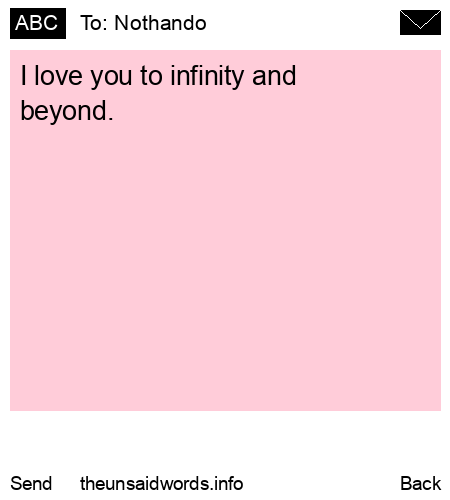 unsent message to Nothando