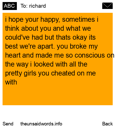 unsent message to richard