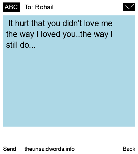 unsent message to Rohail