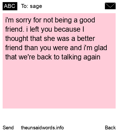 unsent message to sage