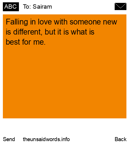 unsent message to Sairam