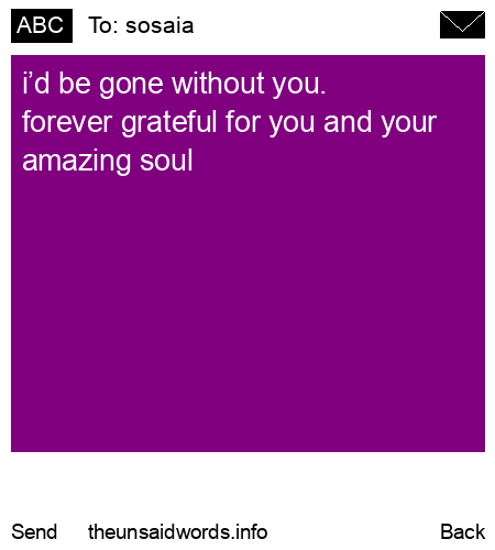 unsent message to sosaia
