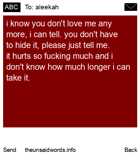 unsent message to aleekah