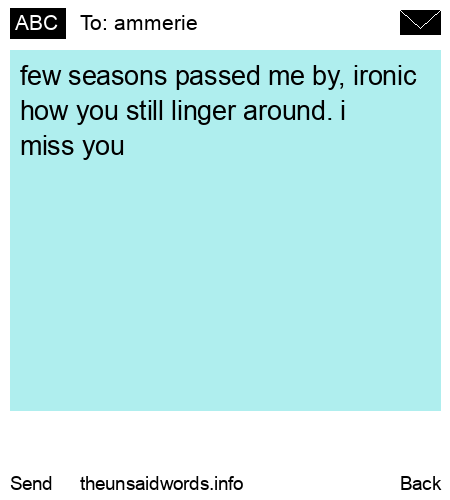 unsent message to ammerie