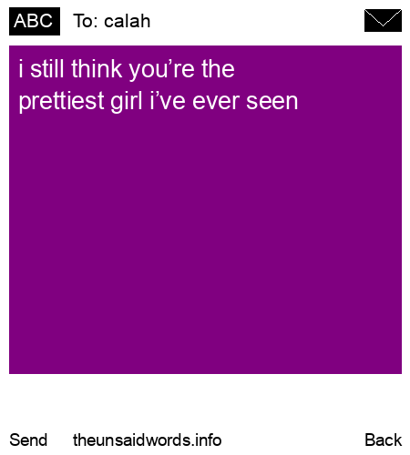 unsent message to calah