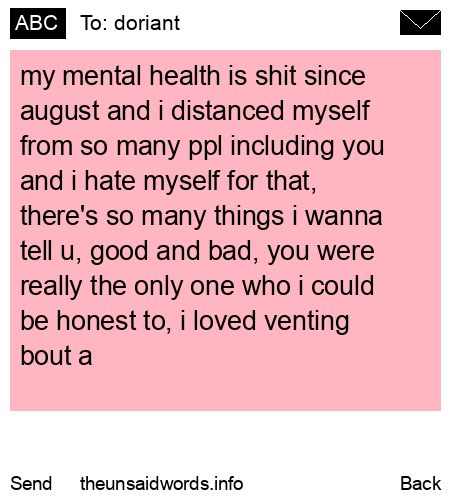 unsent message to doriant
