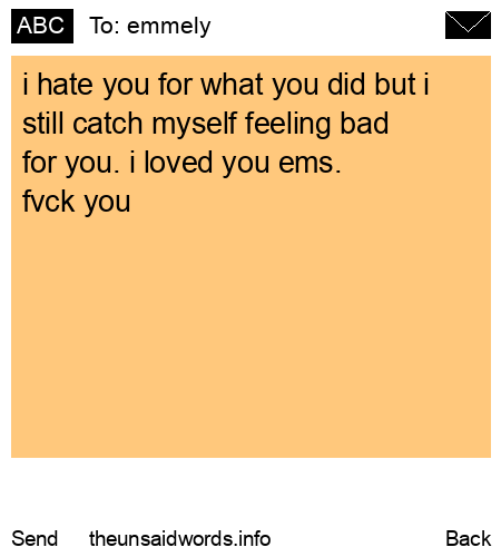 unsent message to emmely