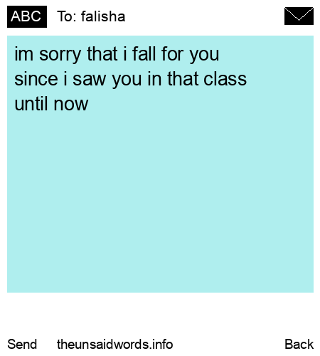 unsent message to falisha