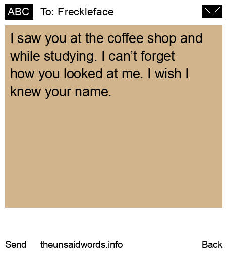 unsent message to Freckleface