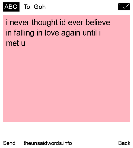 unsent message to Goh