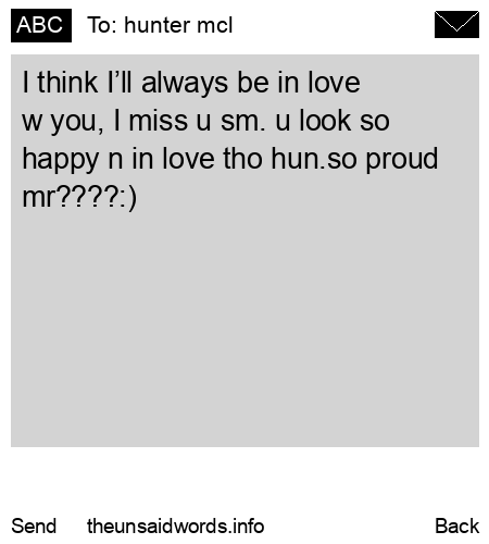 unsent message to hunter mcl
