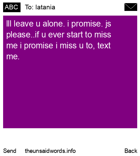 unsent message to latania 