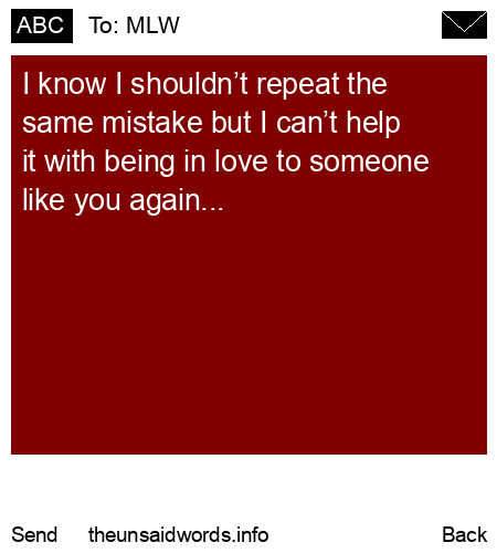 unsent message to MLW