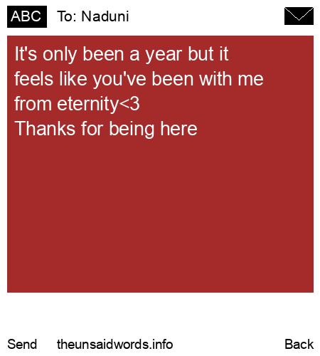 unsent message to Naduni