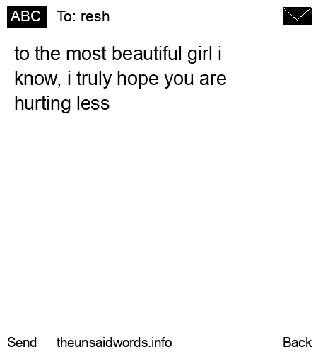 unsent message to resh