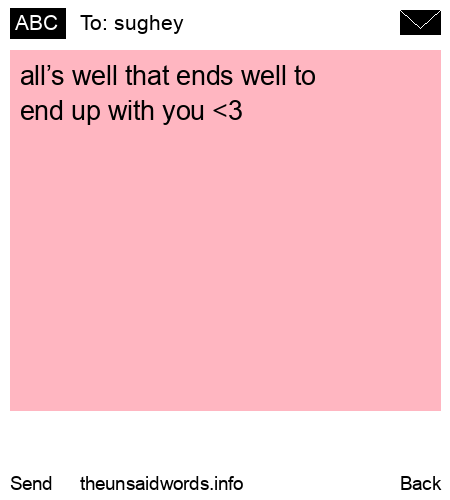 unsent message to sughey