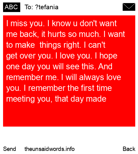 unsent message to ?tefania