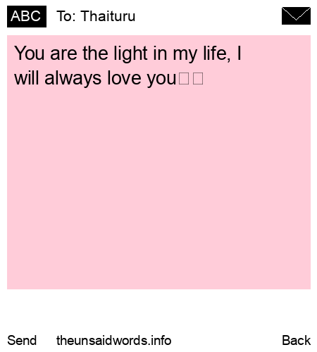 unsent message to Thaituru 