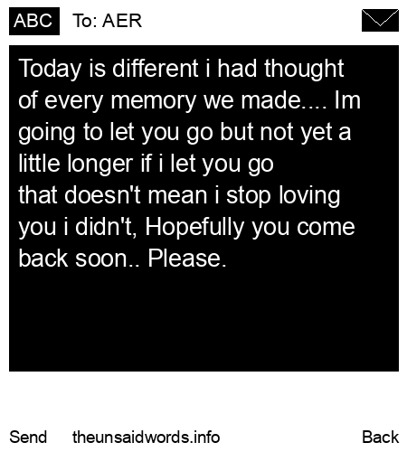 unsent message to AER
