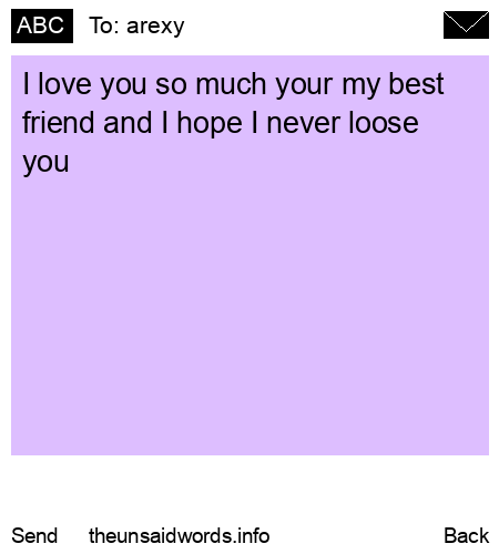 unsent message to arexy