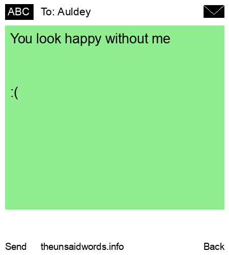 unsent message to Auldey 