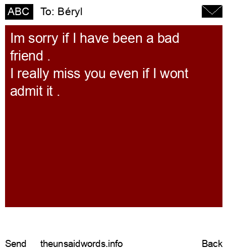 unsent message to Béryl 