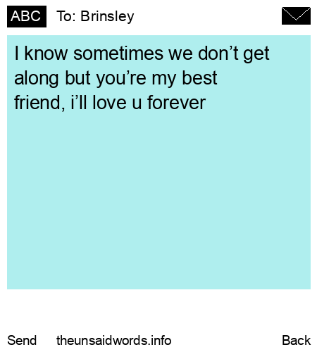 unsent message to Brinsley