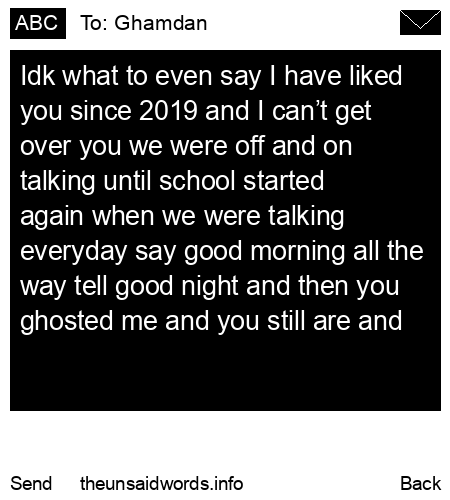 unsent message to Ghamdan