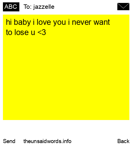 unsent message to jazzelle