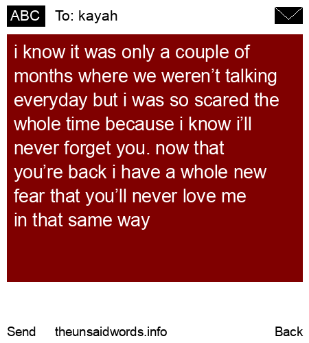 unsent message to kayah