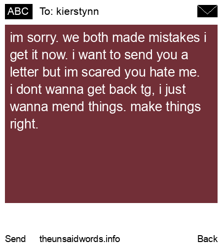 unsent message to kierstynn